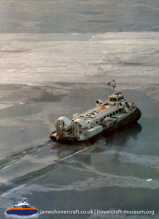AP1-88 hovercraft with the Scandinavian company SAS -  (credit: The <a href='http://www.hovercraft-museum.org/' target='_blank'>Hovercraft Museum Trust</a>).